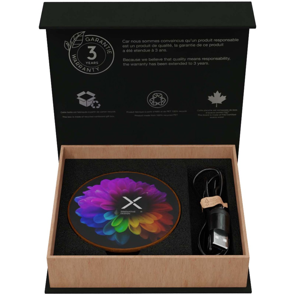 SCX.design W13 10W wooden wireless charging station