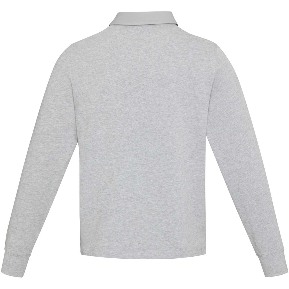 Clyde unisex organic rugby polo sweatshirt