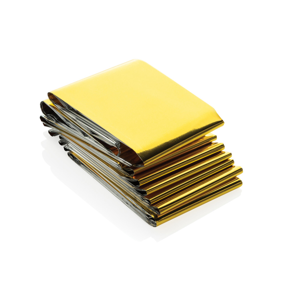 Solra emergency blanket in RCS recycled RPET pouch