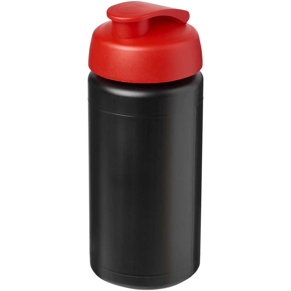 Baseline® Plus grip 500 ml flip lid sport bottle - Black, Red