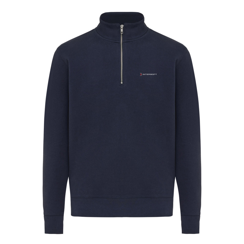 IQONIQ Elgon recycled cotton quarter zip sweater