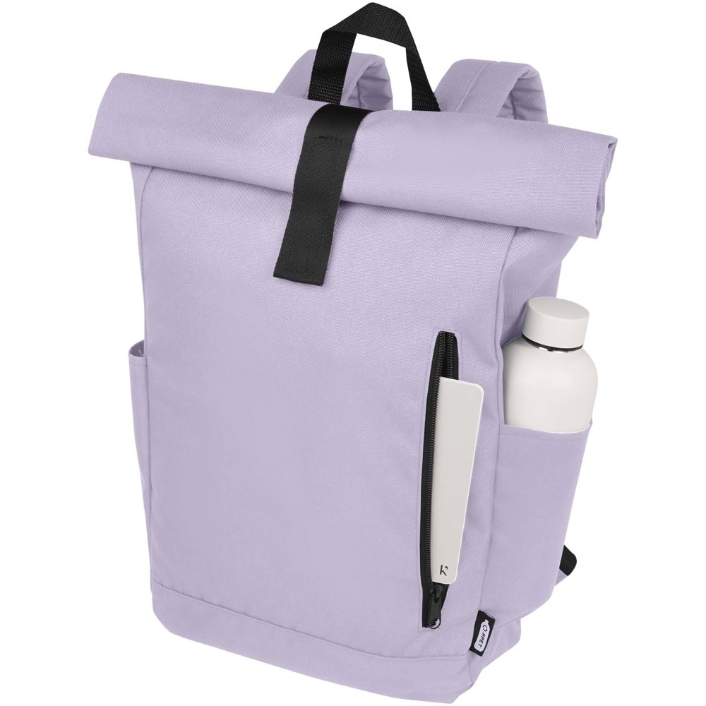 Byron 15.6" GRS RPET roll-top backpack 18L