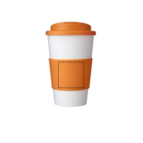 Americano® 350 ml tumbler with grip & spill-proof lid