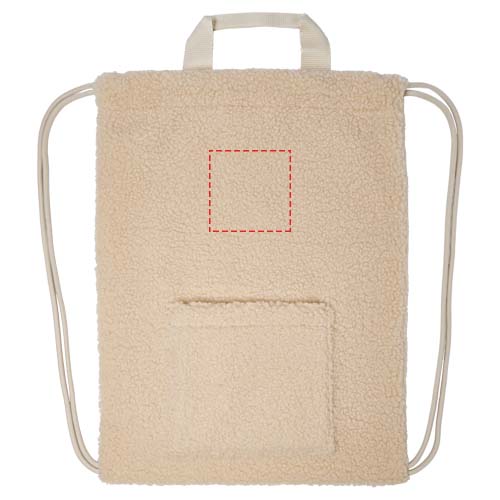 Bear GRS recycled sherpa drawstring backpack 9L