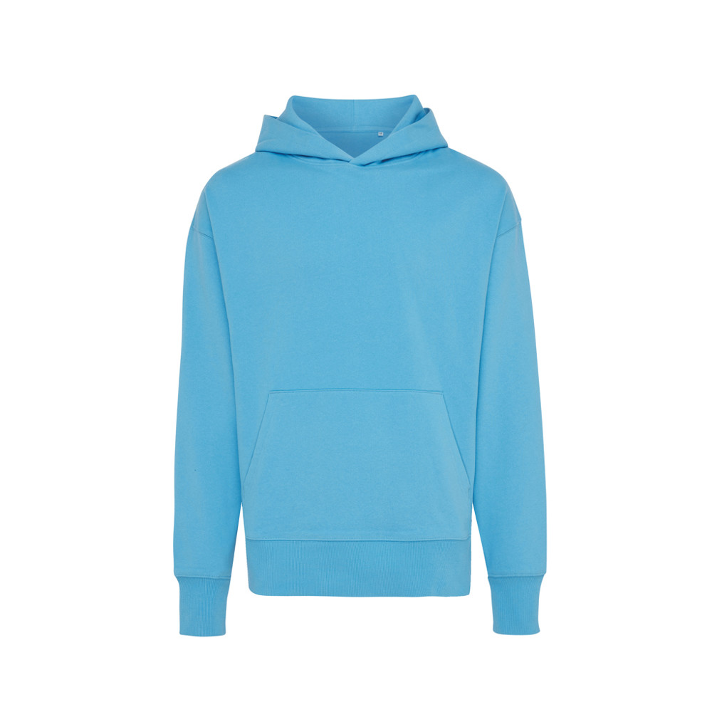 IQONIQ Yoho recycled cotton relaxed hoodie - tranquil blue (± PMS 17-4139TCX)