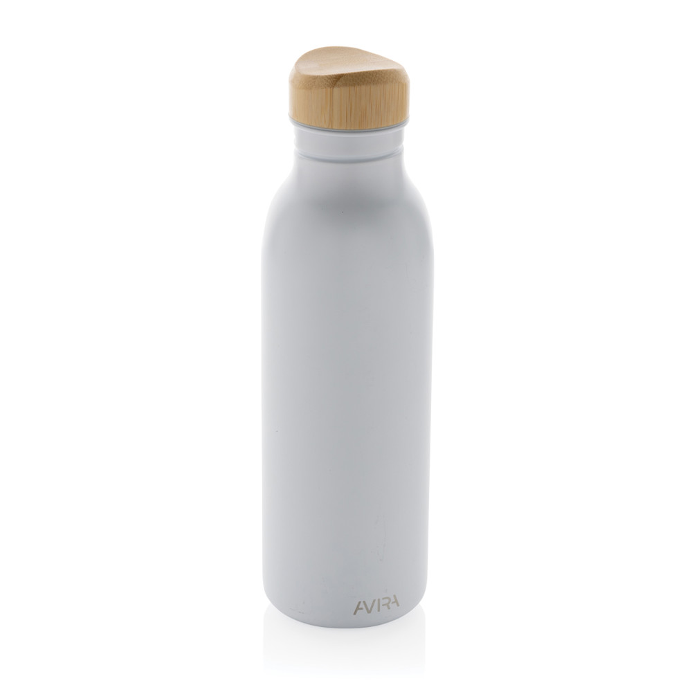 Avira Alcor RCS Re-steel single wall water bottle 600 ML - white (± PMS White)