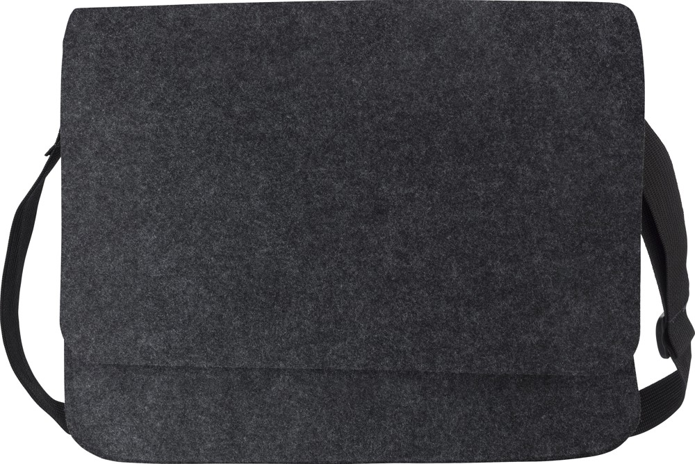 Laptop bag Layla | Felt | 15 inch | Velcro closure - dark grey