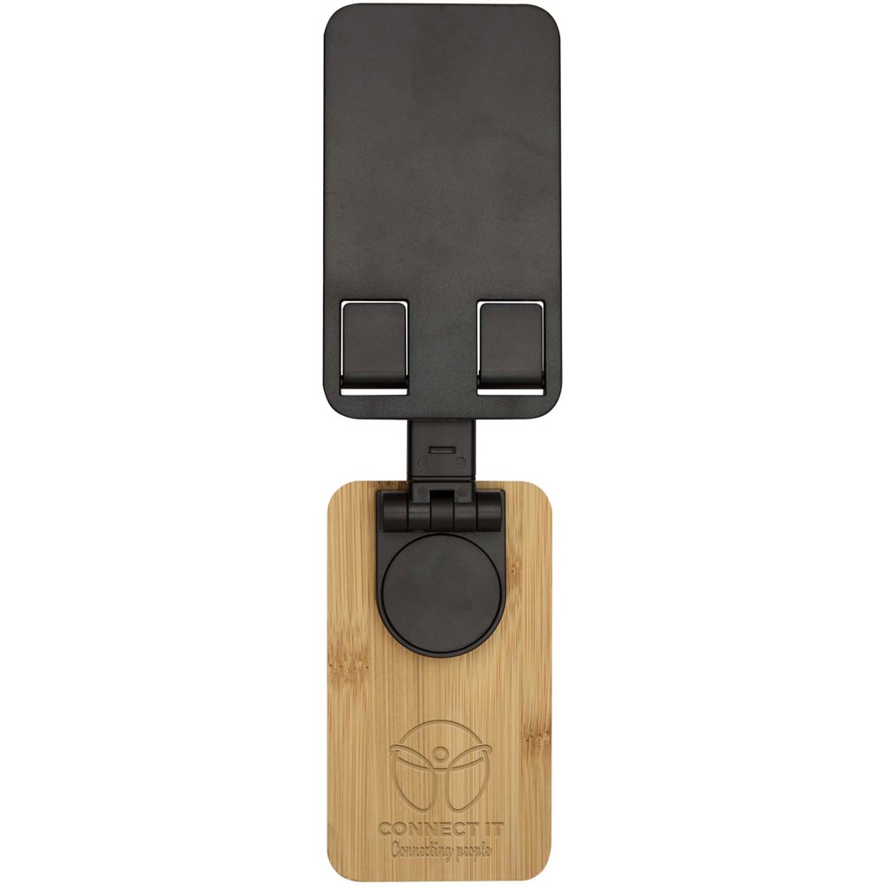 Alfirk recycled plastic foldeable desk phone stand with bamboo details