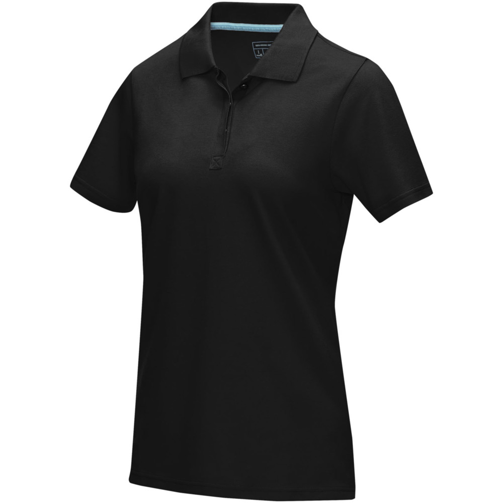 Graphite short sleeve women’s organic polo - Black
