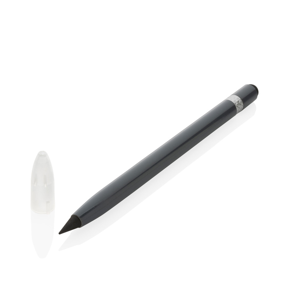 Aluminium inkless pen with eraser - grey (± PMS 425)