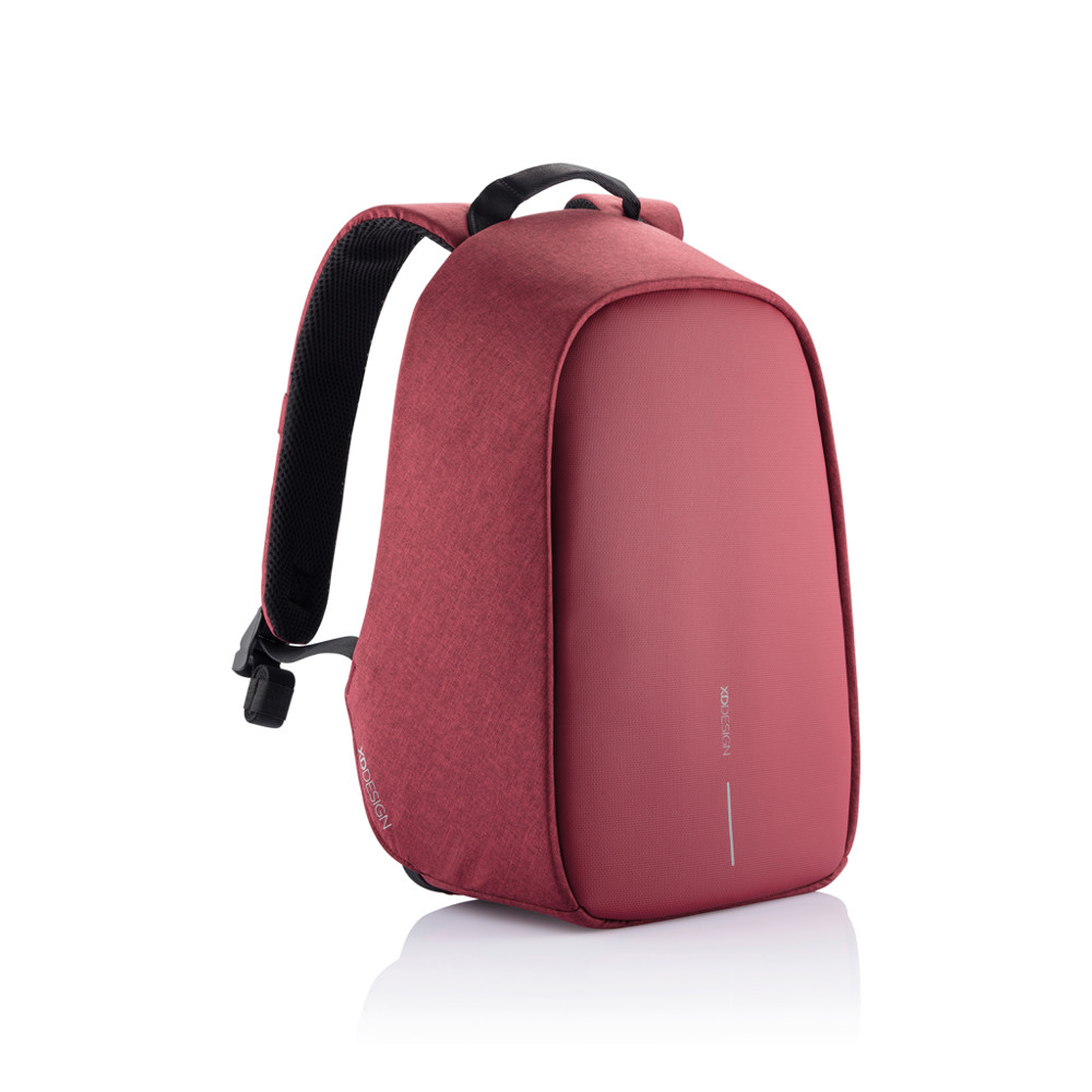 Bobby Hero Small, Anti-theft backpack - red, black (± PMS 209/ ± PMS Black)