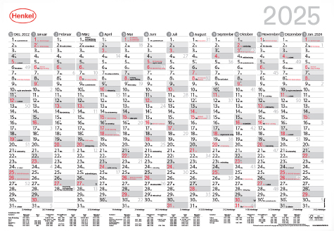 Henkel Holidayplanner/ Wall planner