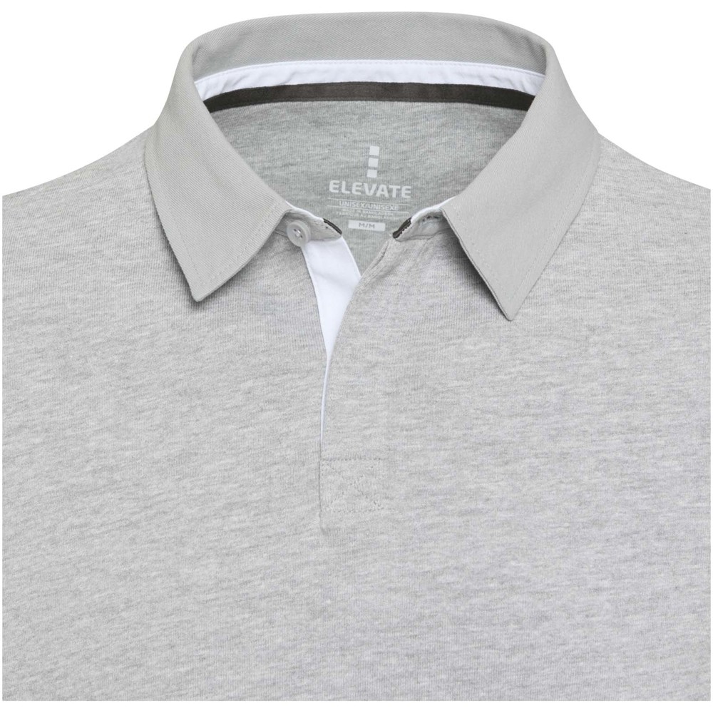 Clyde unisex organic rugby polo sweatshirt