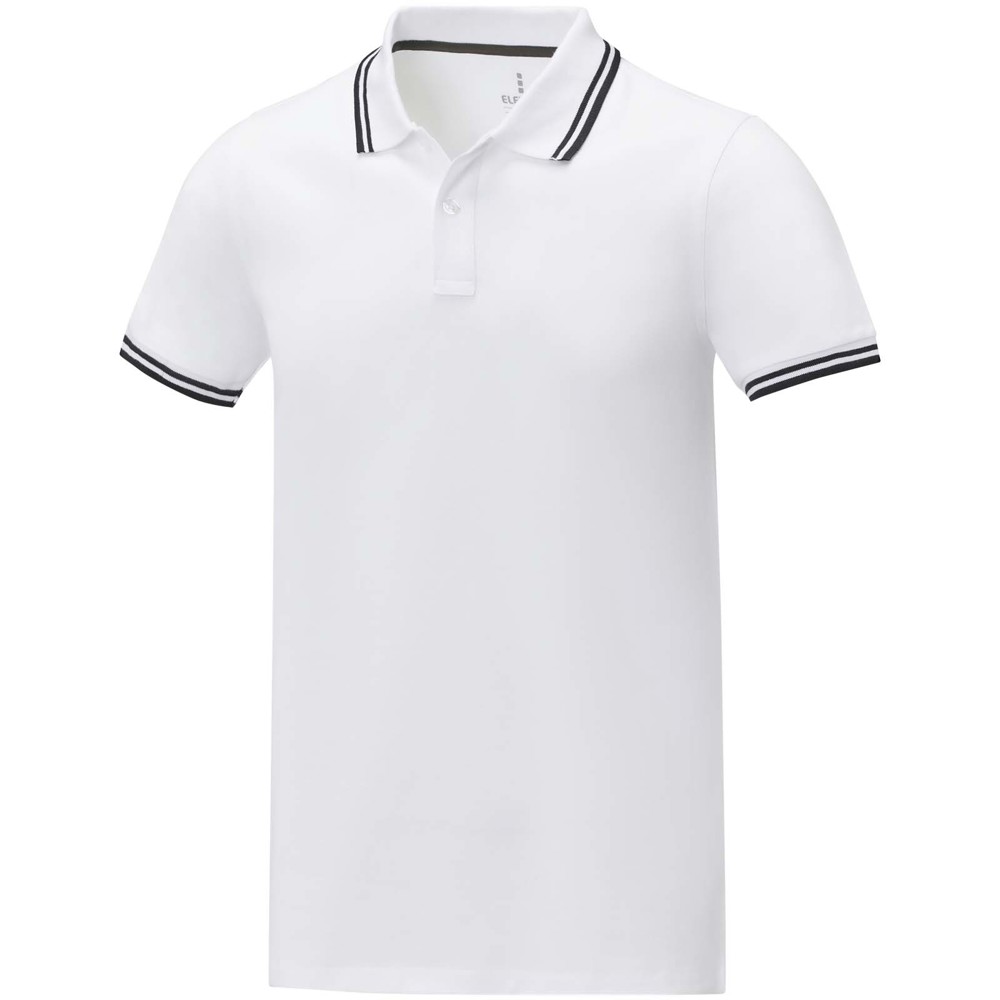 Amarago 200 g/m2 short sleeve men's tipping polo - White