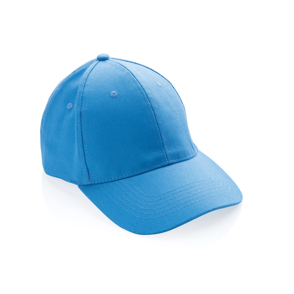 Impact 6 panel 280gr Recycled cotton cap with AWARE™ tracer - tranquil blue (± PMS 17-4139TCX)