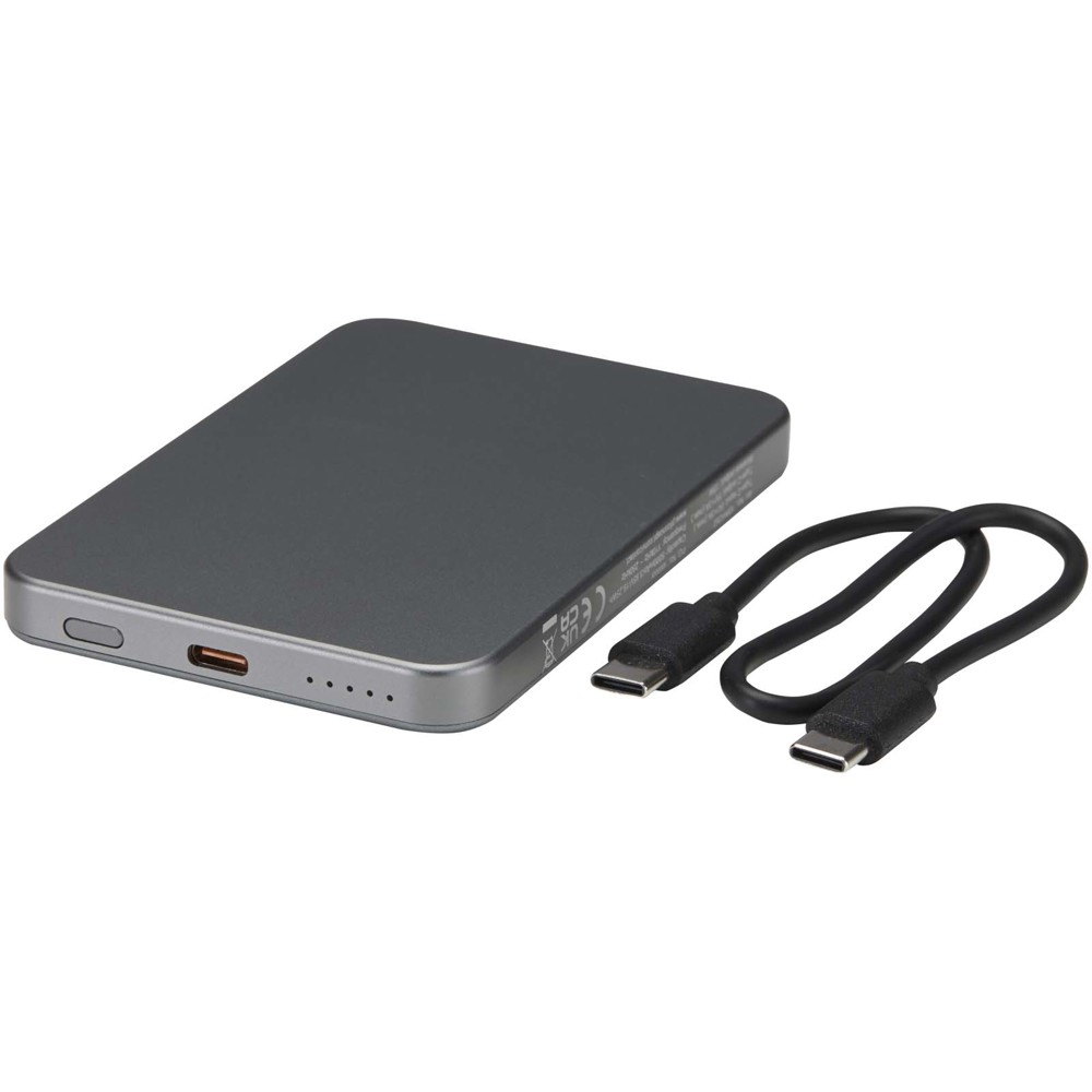 Avis 5000 mAh RCS recycled aluminium magnetic power bank 
