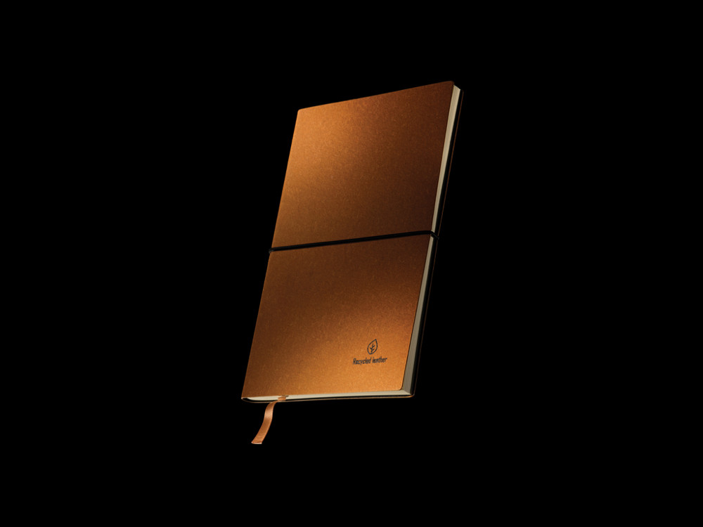 A5 GRS recycled leather notebook