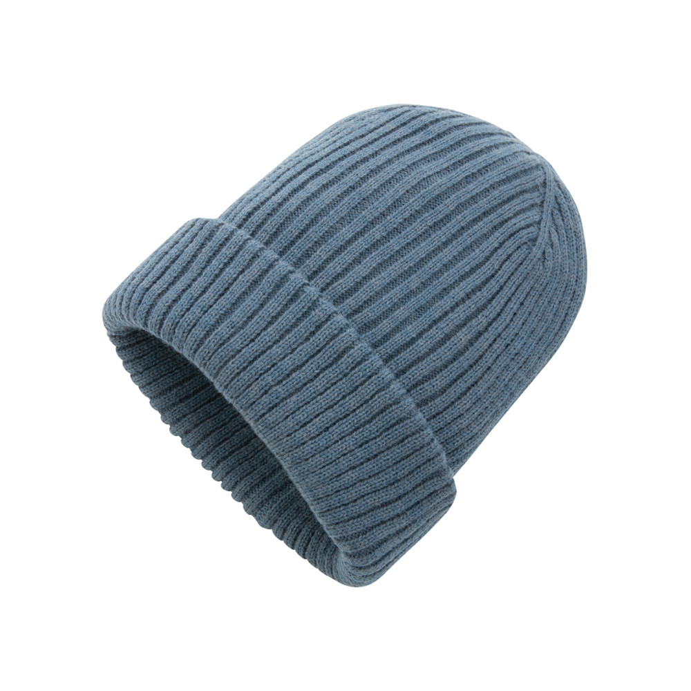 Impact AWARE™ Polylana® double knitted beanie - Sage blue (± PMS 18-3918TCX)