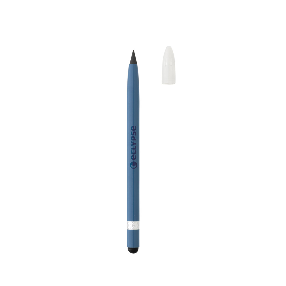 Aluminium inkless pen with eraser