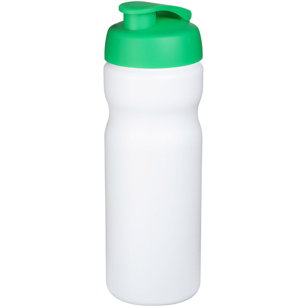 Baseline® Plus 650 ml flip lid sport bottle - White, Green