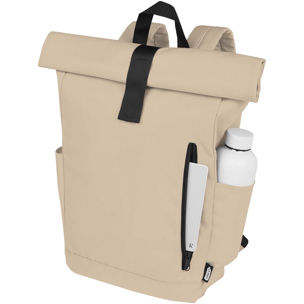 Byron 15.6" GRS RPET roll-top backpack 18L