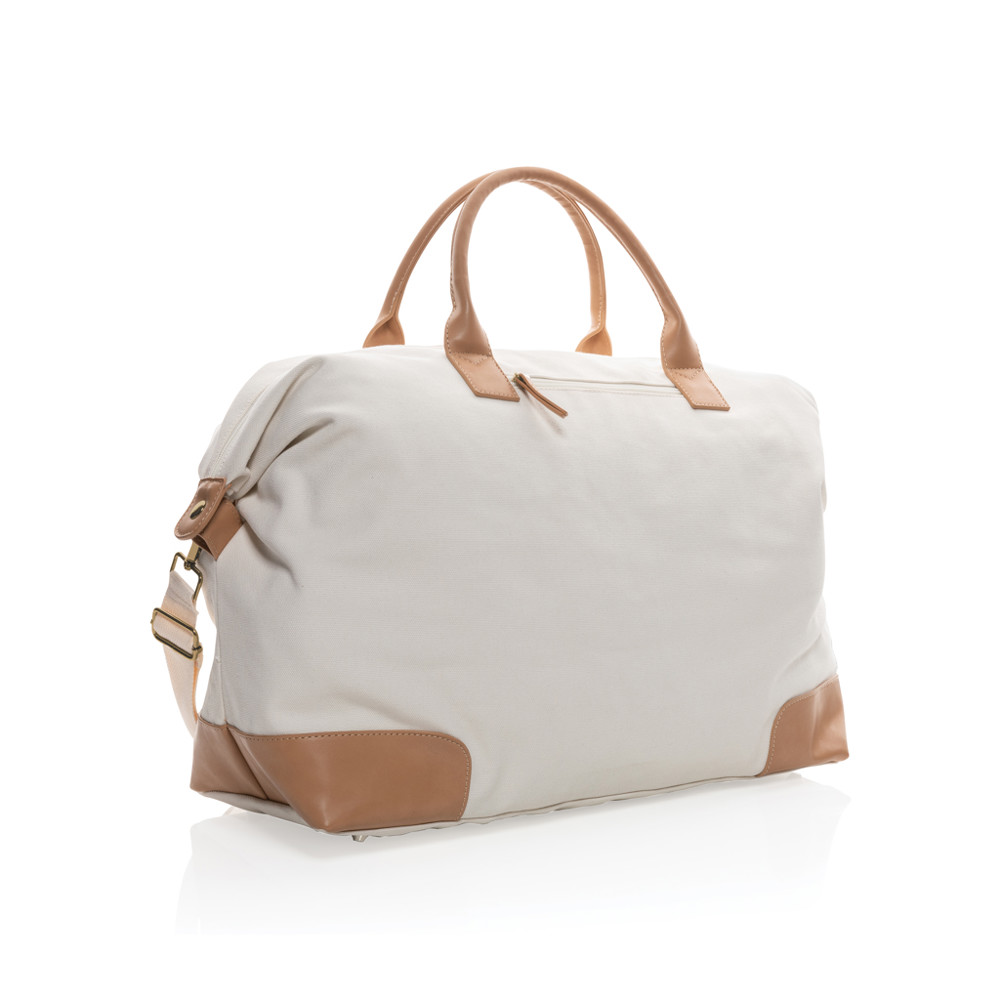 Impact AWARE™ 16 oz. rcanvas large weekend bag - off white (± PMS Natural)