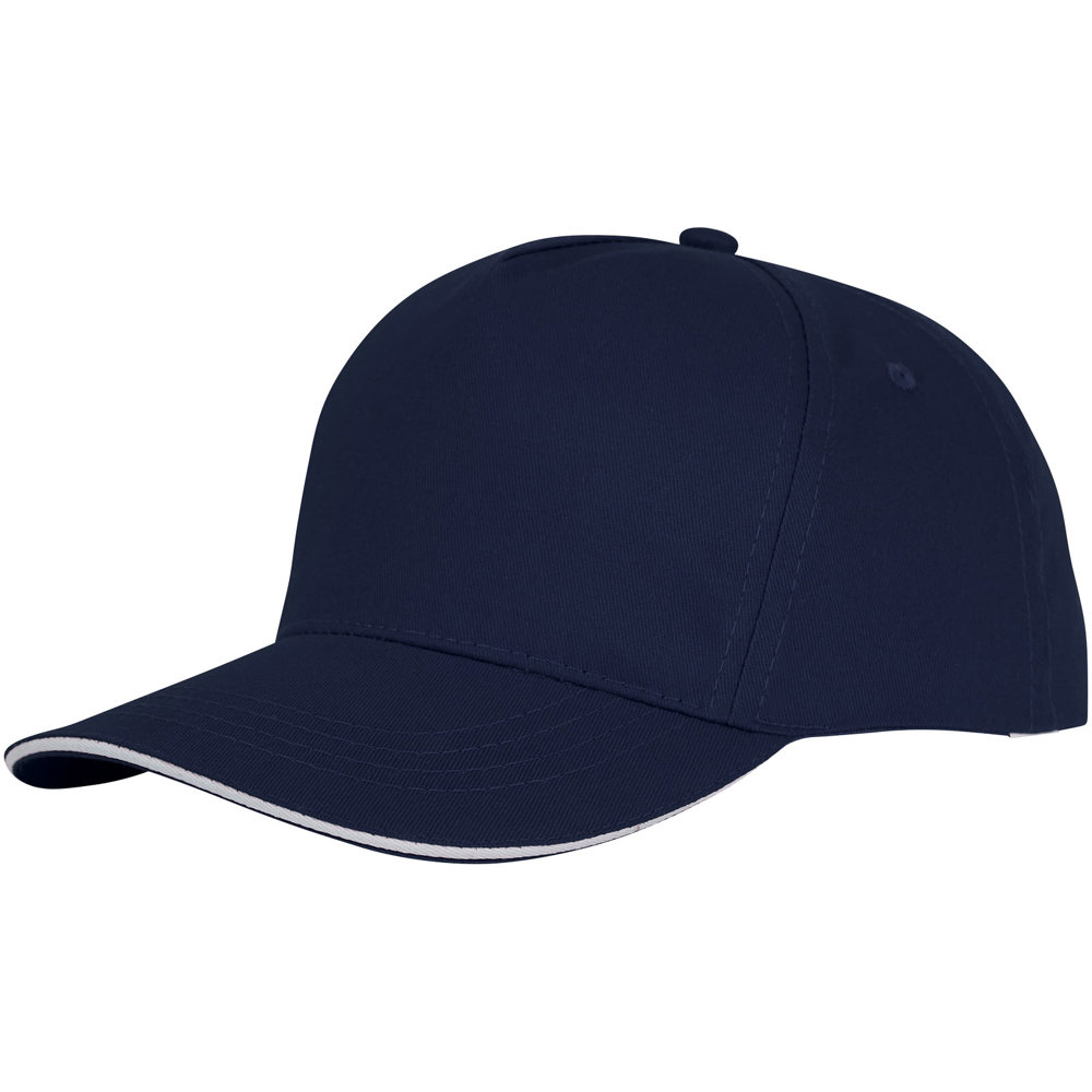 Ceto 5 panel 175 g/m2 sandwich cap - Navy