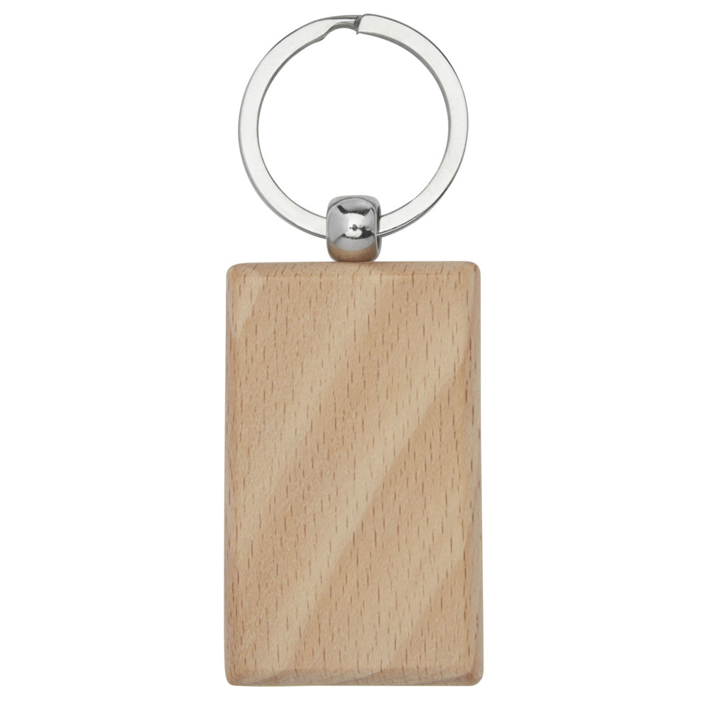 Gian beech wood rectangular keychain