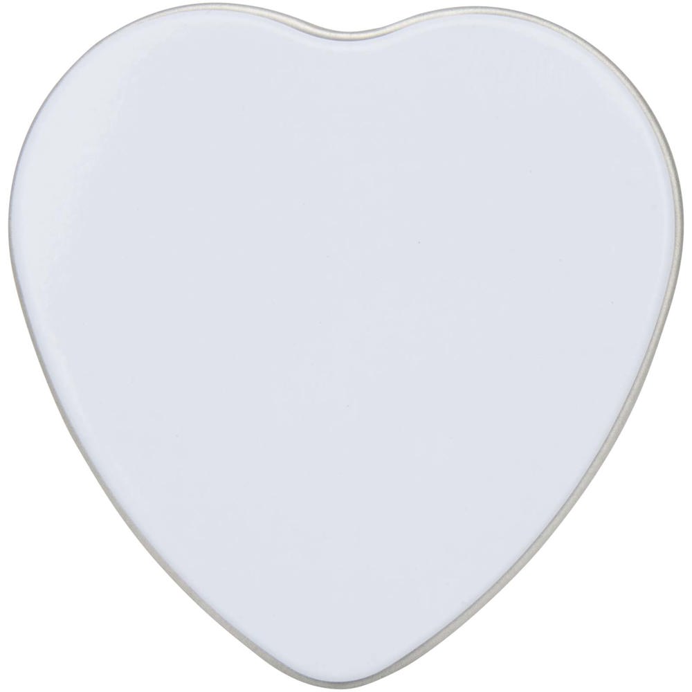 Blissful heart-shaped tin candle with vanilla aroma