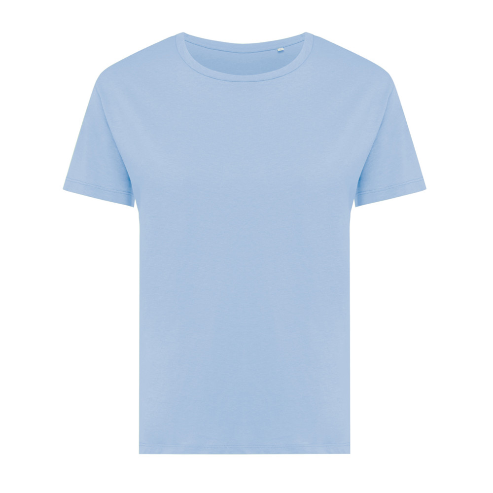 IQONIQ Yala women lightweight recycled cotton t-shirt - sky blue (± PMS 15-3930 TCX)