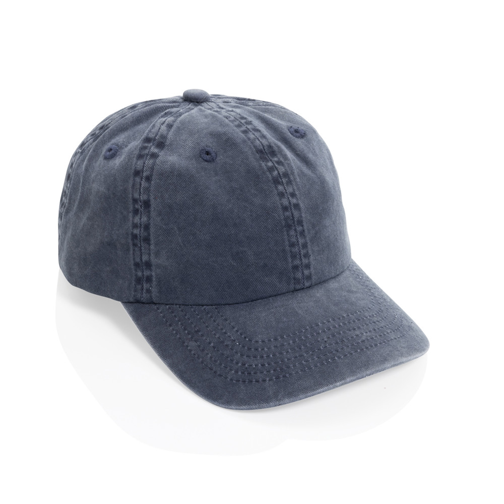 BEAU AWARE™ Washed 6 panel 270gsm cotton twill cap - navy (± PMS 19-4010)