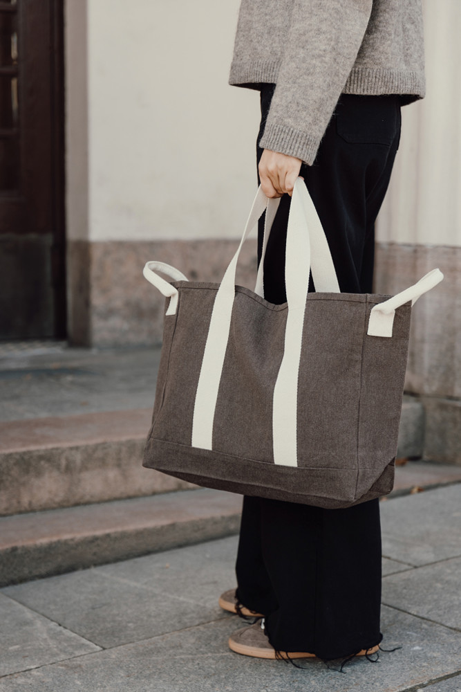 BEAU AWARE™ Beach bag 400gsm recycled canvas, with side hand