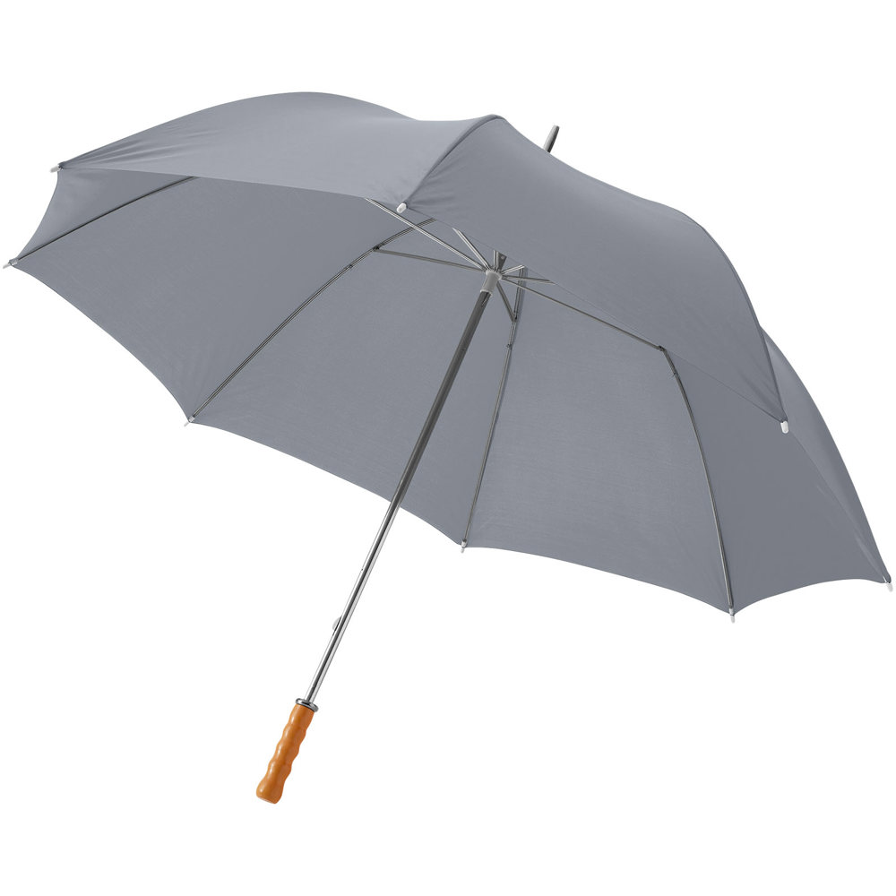 Karl 30" golf umbrella with wooden handle - Grey