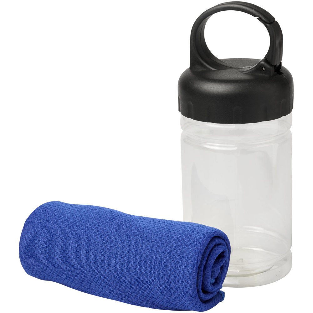 Remy cooling towel in PET container - Royal blue