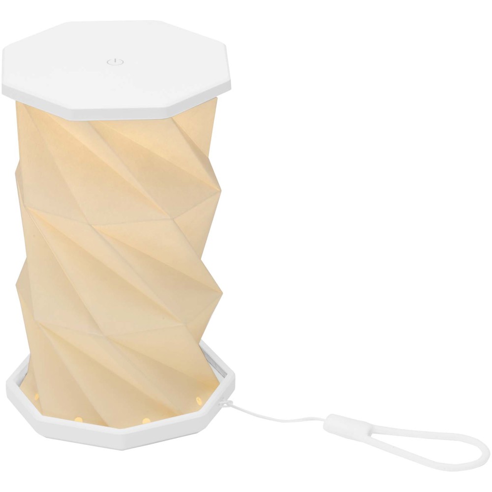 Celestia foldable and dimmable recycled plastic table lamp - White