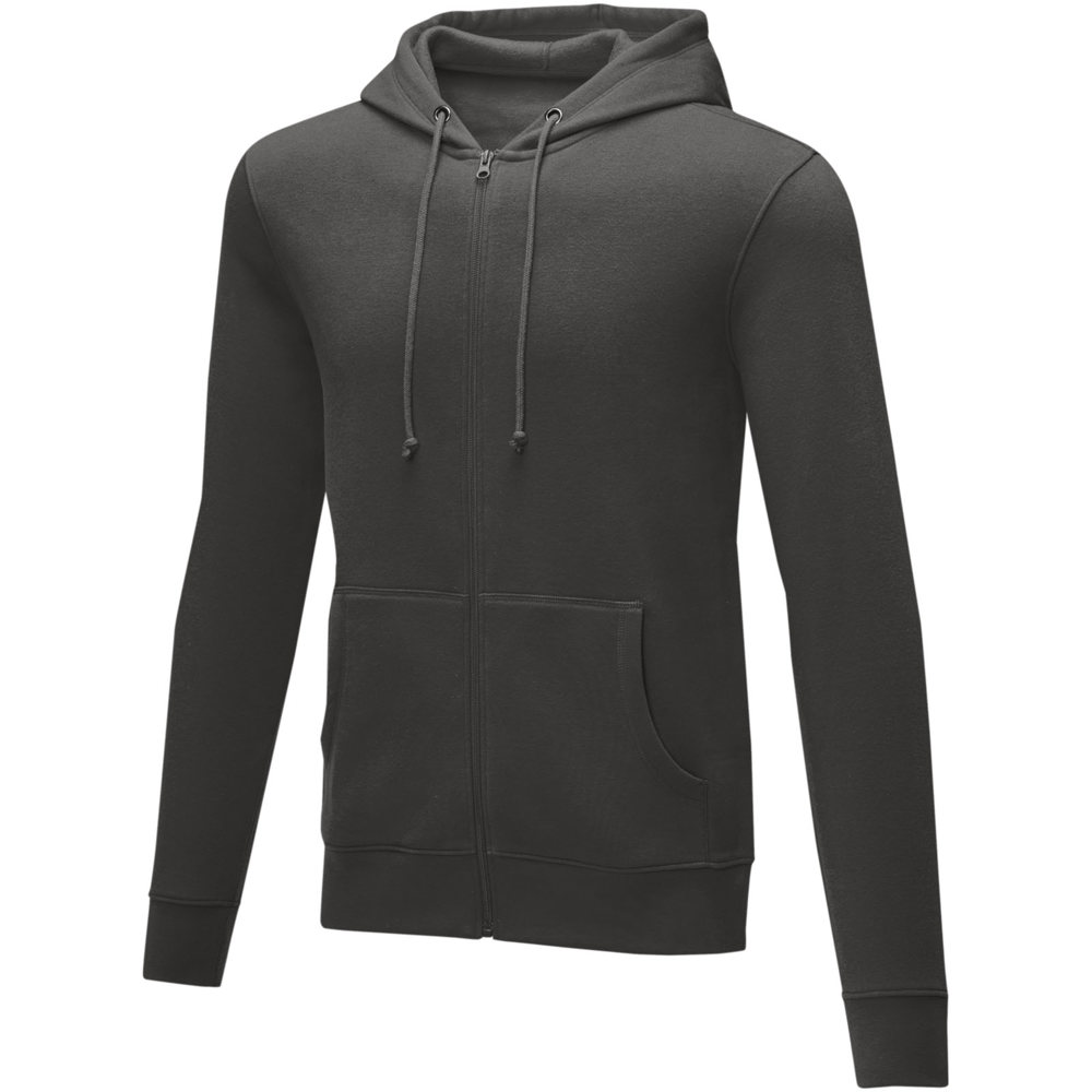 Charon 240 g/m2 unisex full zip hoodie - Storm grey