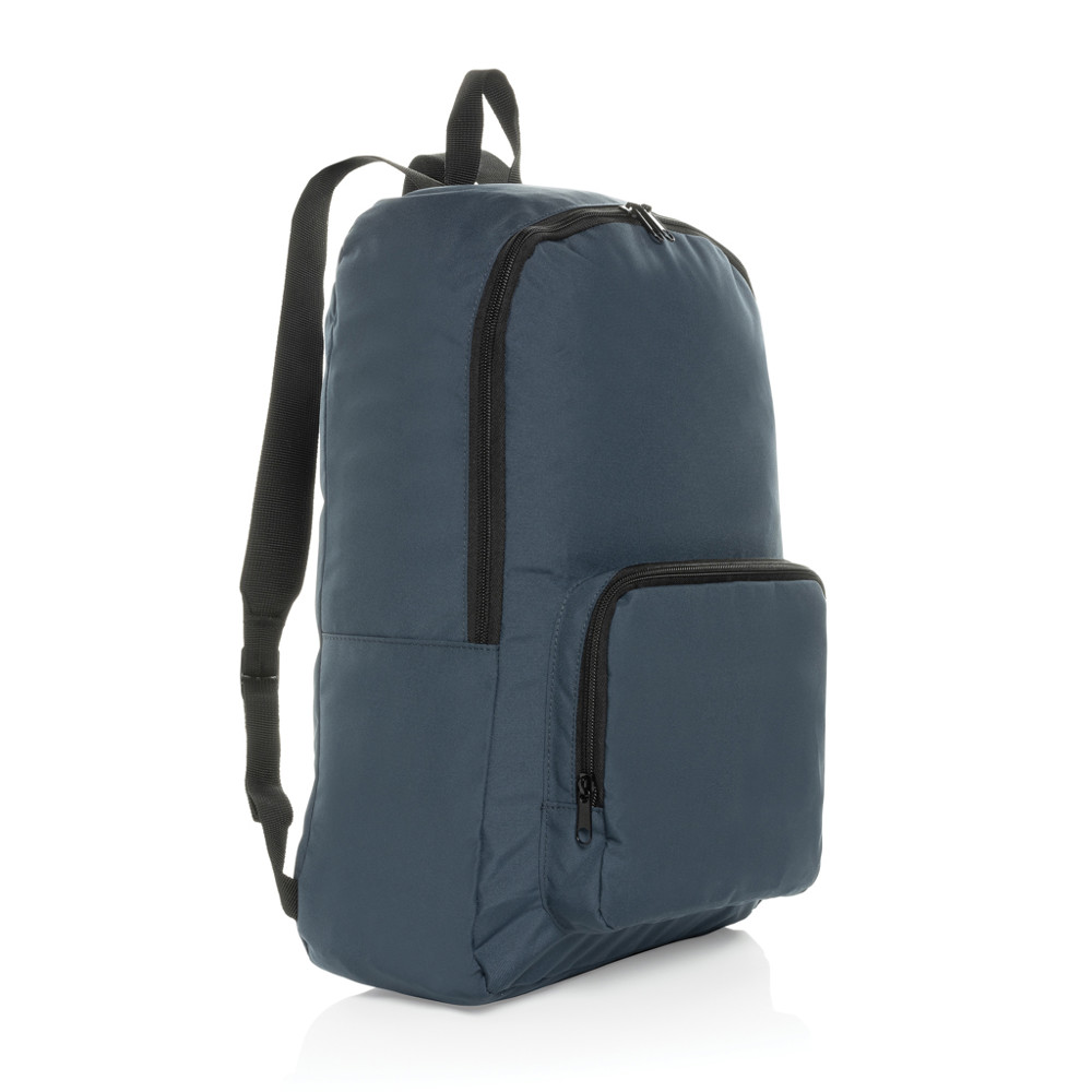 Dillon AWARE™ RPET foldable classic backpack - navy (± PMS 19-3932TCX)