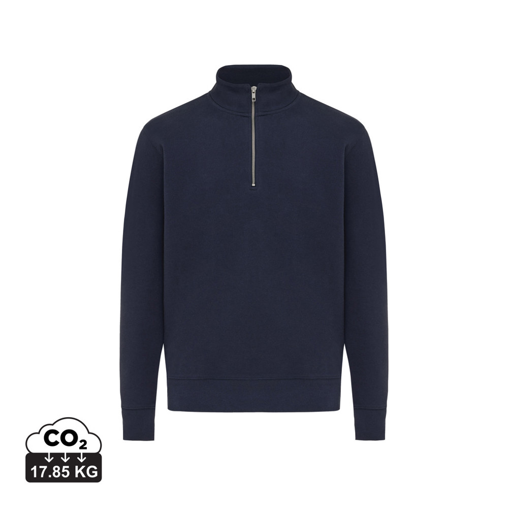 IQONIQ Elgon recycled cotton quarter zip sweater