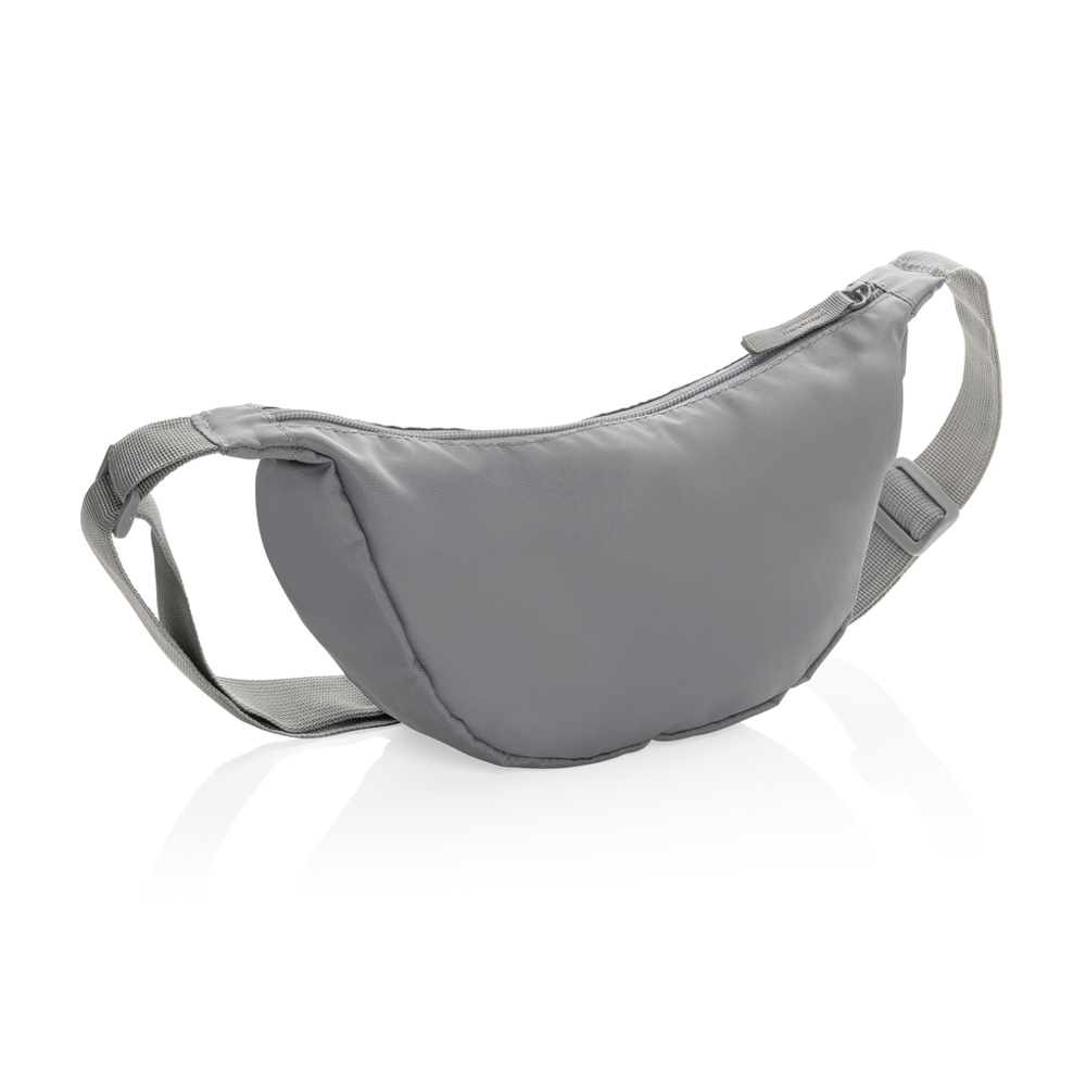 Crescent AWARE™ RPET half moon sling bag - silver grey (± PMS 17-4405 TCX)