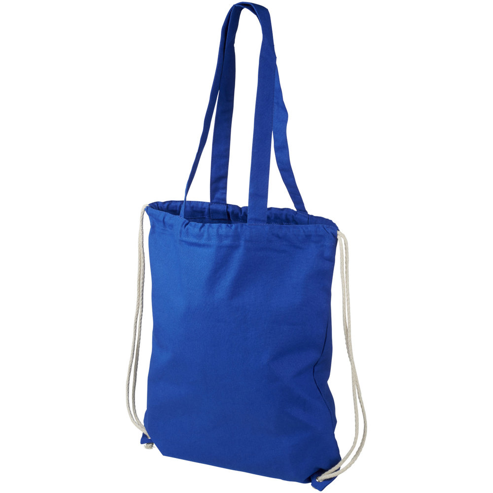 Eliza 240 g/m² cotton drawstring bag 6L - royal blue