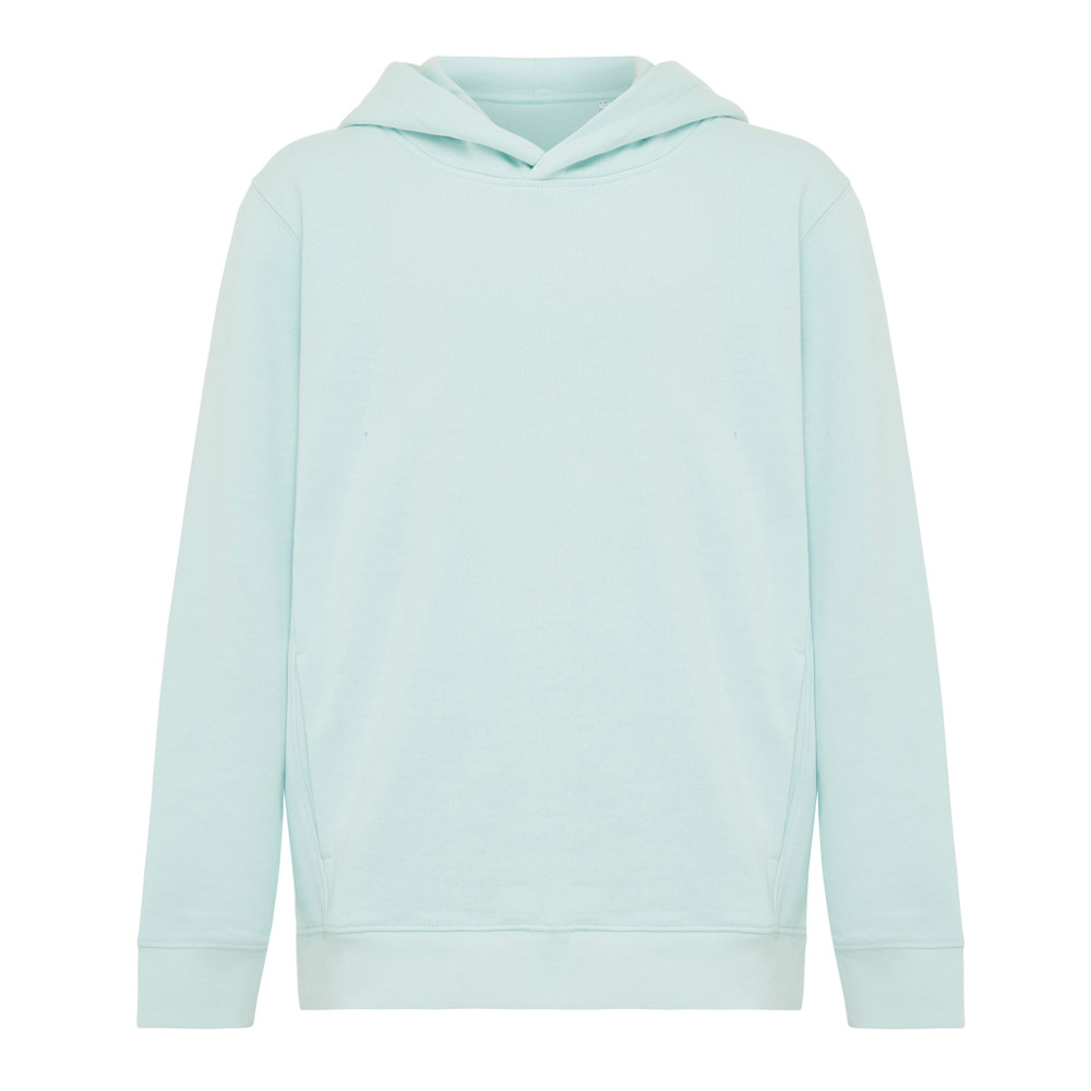 IQONIQ Yengo kids recycled cotton hoodie with sidepockets - crushed mint (± PMS 12-5410 TCX)