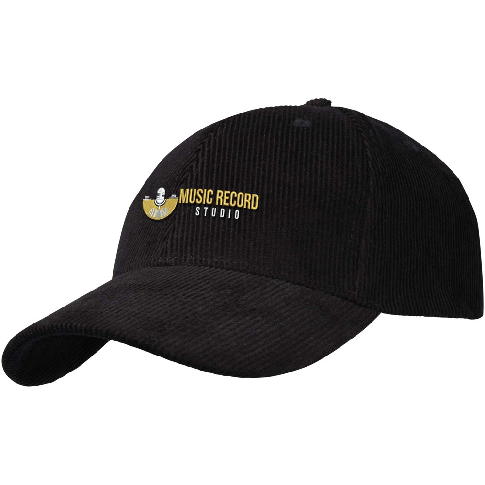Hutton 6 panel 280 g/m² recycled corduroy cap