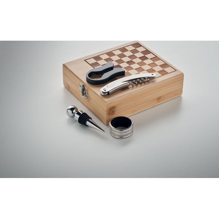 CHESSET - Chess board wine set