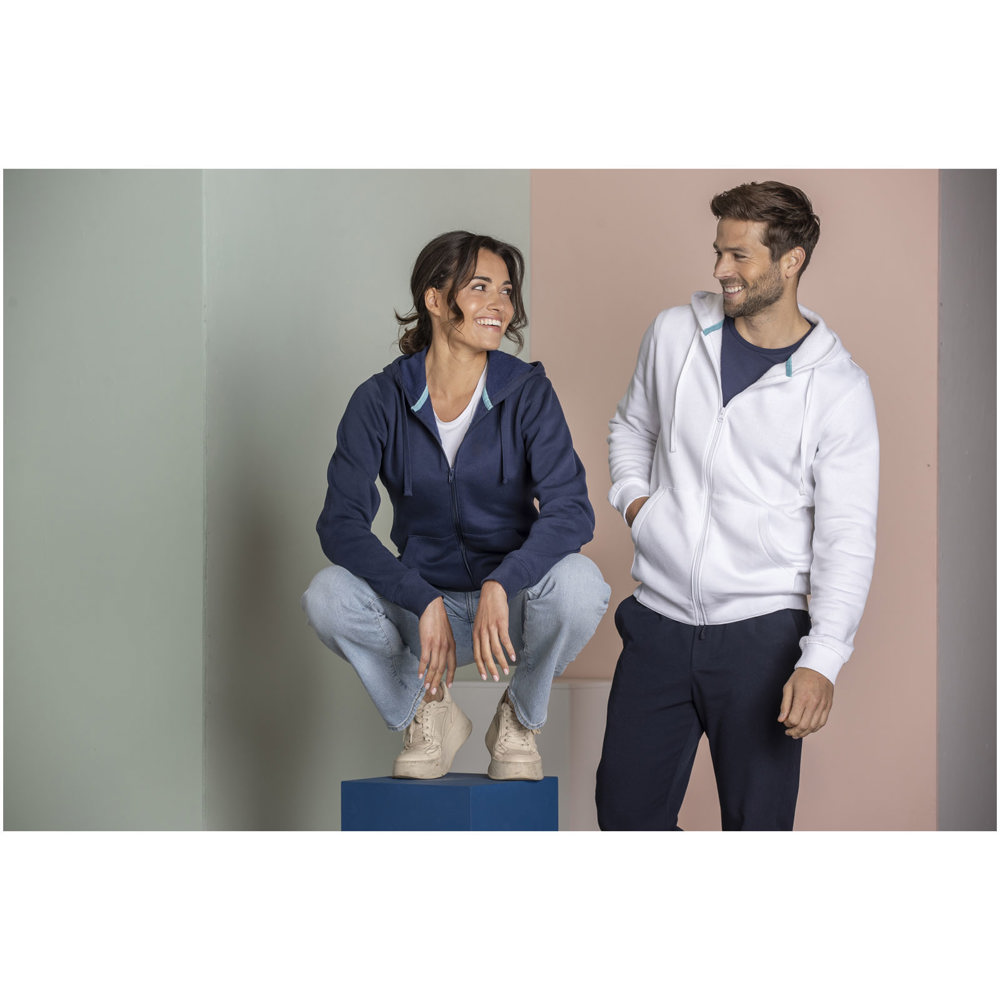 Ruby men’s organic recycled full zip hoodie