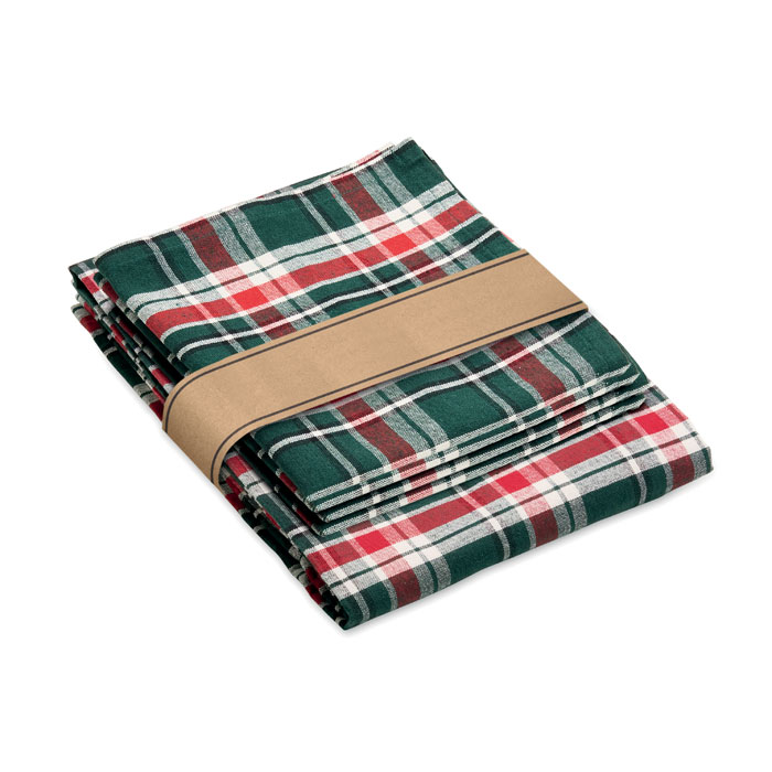 SANTABLE - Chequer cotton tablecloth set