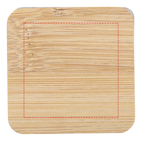 Ambra square glass candle with bamboo lid