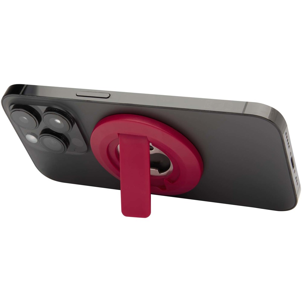 Ain recycled plastic magnetic phone stand with bottle opener - Red
