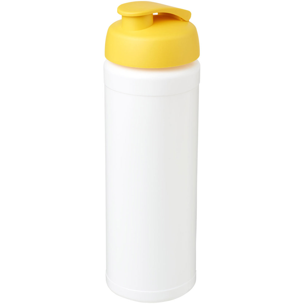 Baseline® Plus grip 750 ml flip lid sport bottle - White, Yellow
