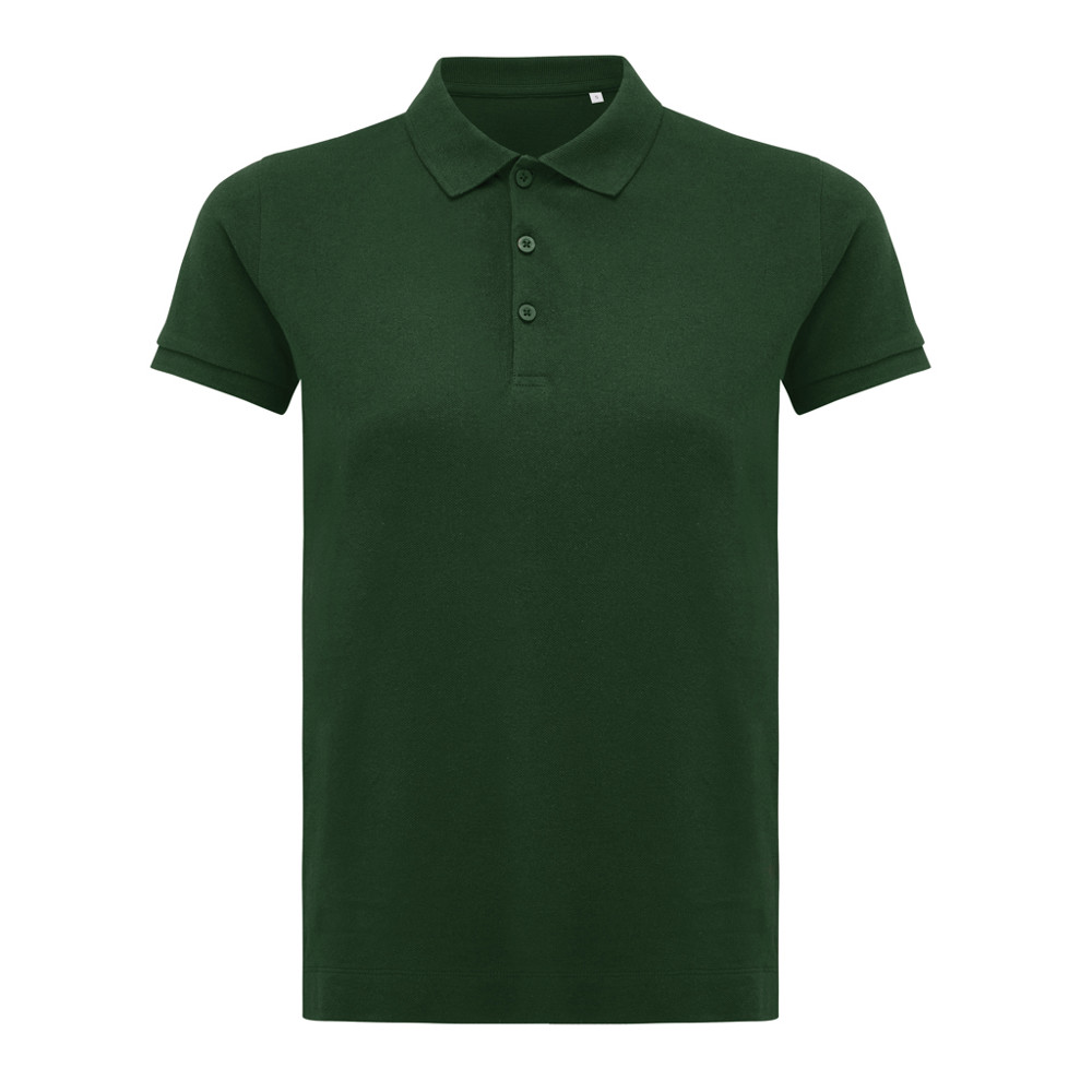 IQONIQ Yosemite women recycled cotton pique polo - forest green (± PMS 19-5920TCX)