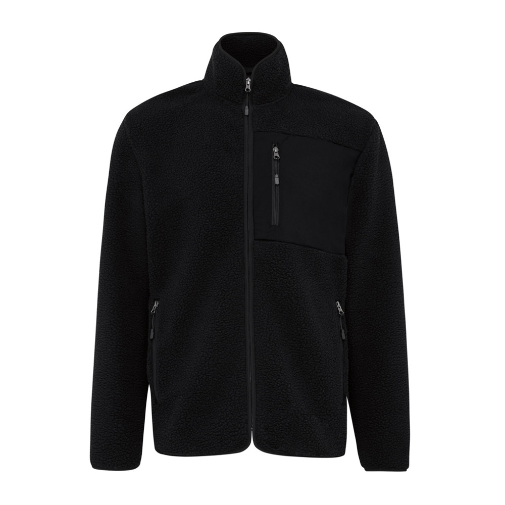 IQONIQ Diran recycled polyester pile fleece jacket - black (± PMS Black)